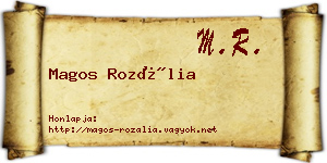 Magos Rozália névjegykártya