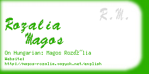 rozalia magos business card